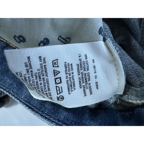 Pilcro And The Letterpress Anthropologie Blue Denim Shorts embroidered size 29 - Picture 5 of 5